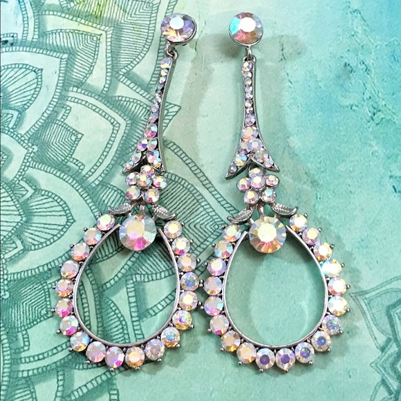Jim Ball Jewelry - Swarovski AB Crystal Event Occasion Earrings Jim Ball Jewelry - Swarovski AB Crystal Event Occasion Earrings